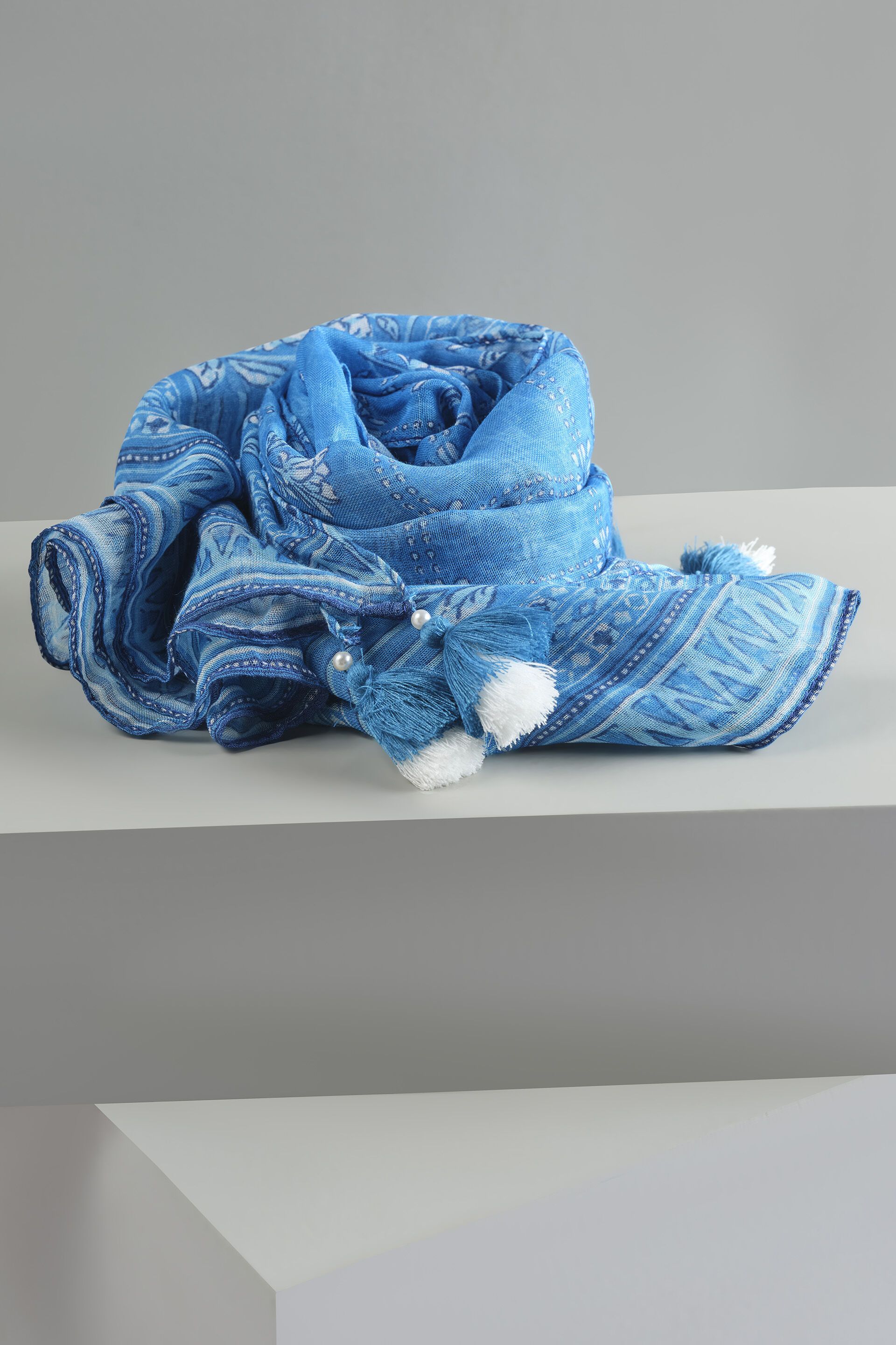 Sky Blue Scarf, , image 2